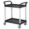 Chariot multi-usages, 850 x 480 x 950 mm, 2 plateaux, noir