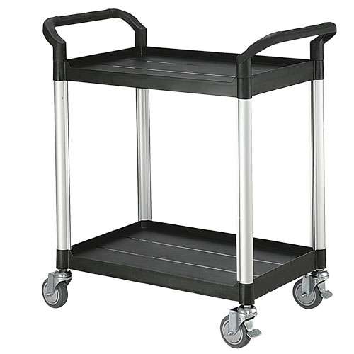 Chariot multi-usages, 850 x 480 x 950 mm, 2 plateaux, noir