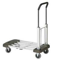 Chariot pliable ajustable en 4 positions, charge max 150Kg, aluminium