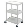 Chariot polyvalent en plastique - 3 plateaux