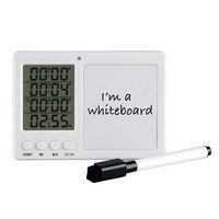 Chronomètre 4 voies Lab Alert®, avec tableau blanc et stylo
