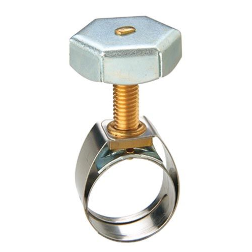 Collier de serrage, chrome, à vis