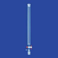 Colonne à chromatographie double rodage, femelle en haut et male en bas, avec fritté et robinet PTFE, LENZ®