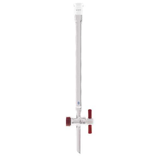 Colonne d'élution / à chromatographie avec disque verre fritté (porosité 2), avec robinet téflon