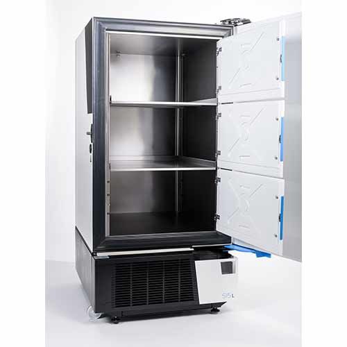 Congélateur BioMemory Trust Green, 515 litres, porte ouverte