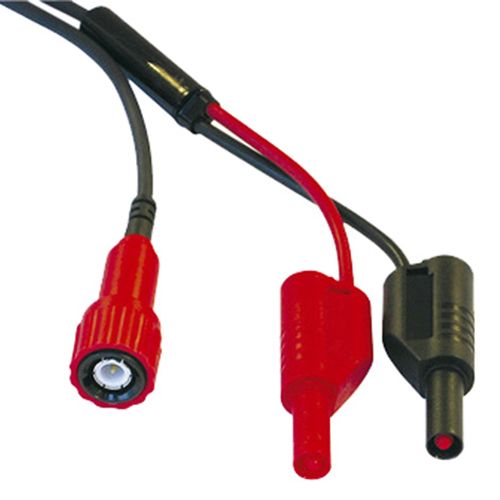 Cordon BNC, 2 fiches bananes, 50 Ohm