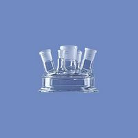 Couvercle pentacols pour réacteurs, en verre DURAN®