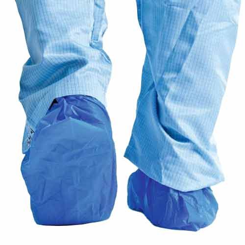 Couvre-chaussures en polyethylène bleu avec élastique aux chevilles, ANSELL®