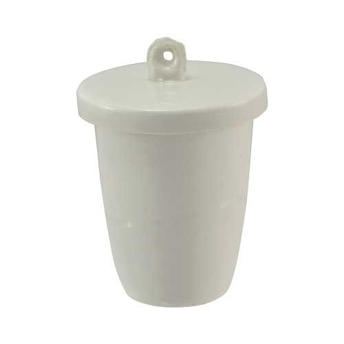 Creuset en porcelaine forme haute émaillé interne et externe, avec couvercle, LAB-ONLINE®