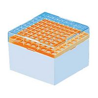 Cryoboite congelable en PC, avec couvercle numéroté, LAB-ONLINE® H x L x l : 52 x 133 x 133 mm, pour 81 boites jusqu'à 2 ml