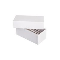 Cryoboxe demi format standard de couleur blanc, L×P×H ext: 134×67×50 mm, Résiste à des températures allant jusqu'à -80 °C, unitaire