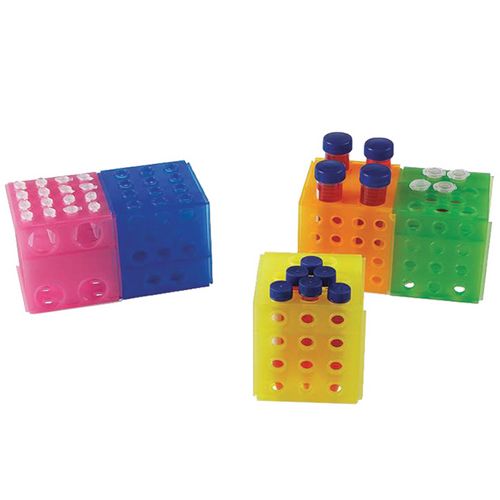 Cubes supports pour tube, en polypropylène, couleur, lot de 5