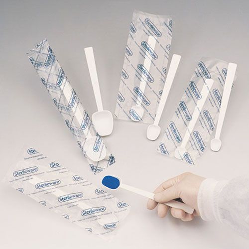 Cuillère d'échantillonnage stérile, KLEINFELD®, en PS blanc