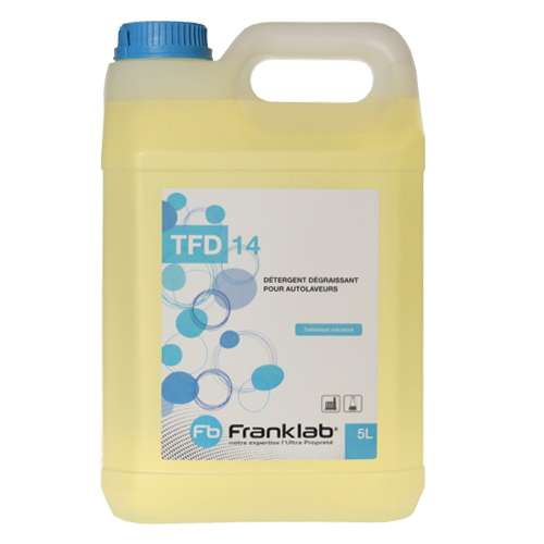 Détergent liquide alcalin TFD 14, FRANKLAB®, pour autolaveur