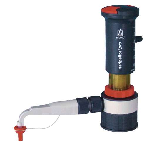 Distributeur Seripettor® PRO, pour acides, solvants polaires et milieux UV  0,2-2 ml, div 0,04 ml
