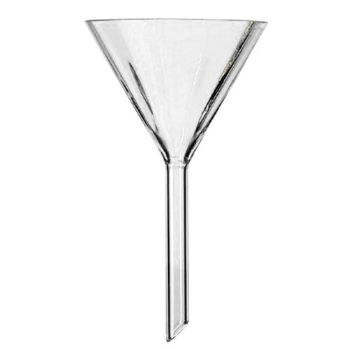 Entonnoir à paroi cannelé en verre DURAN®, tige courte