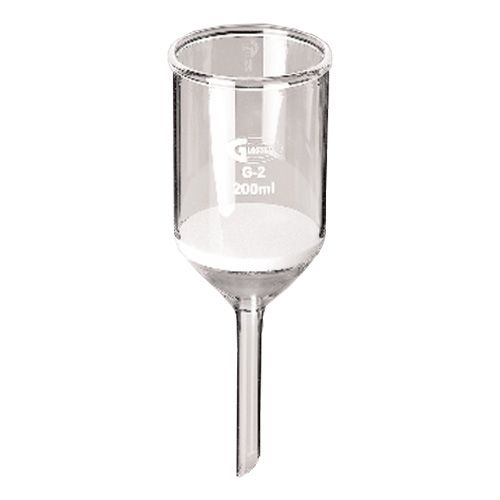 Entonnoir cylindrique filtrant en verre borosilicaté, LAB-ONLINE®