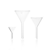 Entonnoir d'analyse en verre, tige courte, bords renforcés, DURAN®