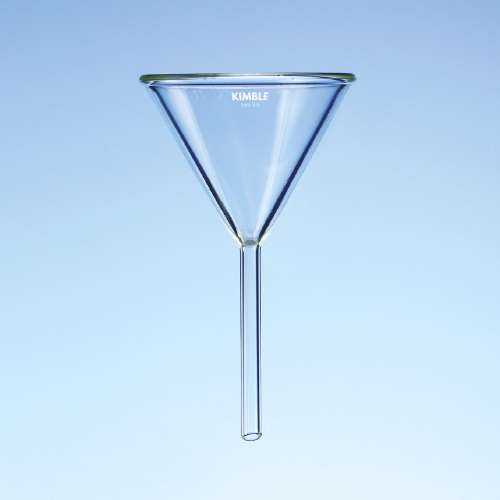 Entonnoir d'analyse en verre, tige courte, KIMBLE CHASE®