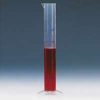 Eprouvette plastique graduée PP, graduations bleues, forme haute, KARTELL®