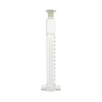 Eprouvette graduée, classe B, en verre borosilicaté avec graduations blanches et bouchon, LAB-ONLINE®