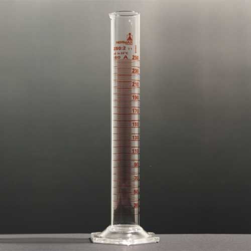 Eprouvette graduée, forme haute, en verre borosilicaté 3.3, classe A, LAB-ONLINE®