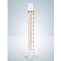 Éprouvette graduée, HIRSCHMANN®, verre borosilicaté 3.3, classe A, graduation brune