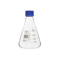 Erlenmeyer gradué en verre borosilicaté 3.3 avec bouchon à vis et joint PTFE