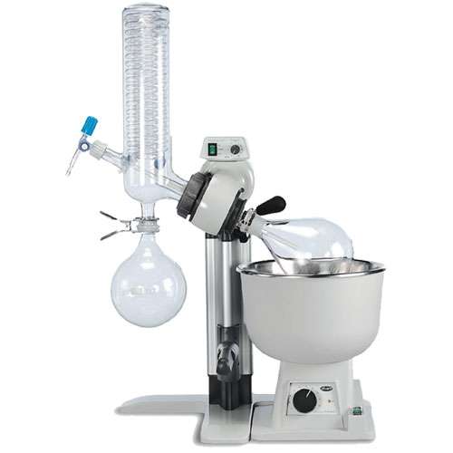 Evaporateur rotatif à verrerie plastifiée (1L) vertical, 20 à 190 tr/min (livré sans bain-marie)