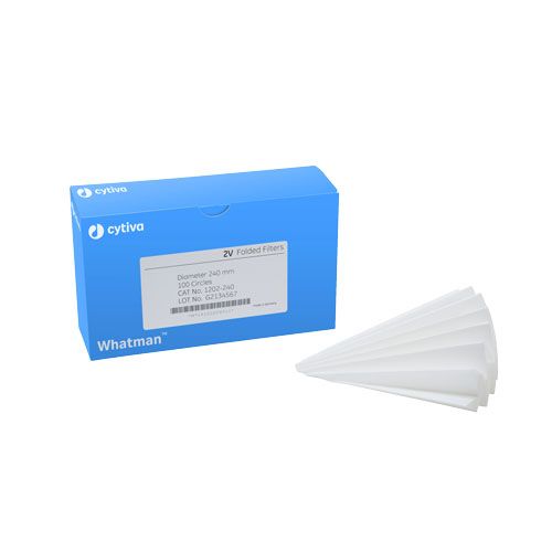 Filtre qualitatif standard plissé, grade 2v, WHATMAN®, filtration moyenne