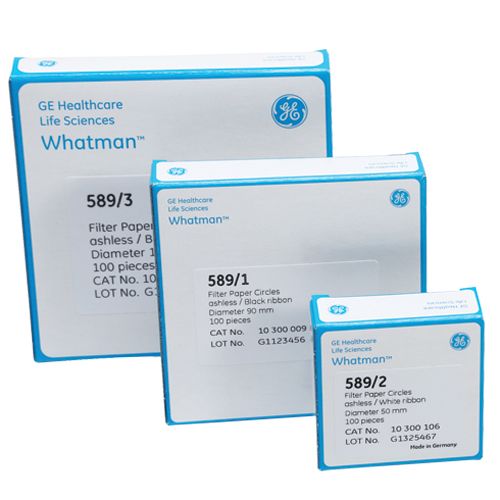 Filtre quantitatif sans cendre grade 589/2, plissé, WHATMAN®