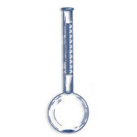 Fiole à aldehyde en verre borosilicaté 3.3, graduation bleue sur le col non rodé