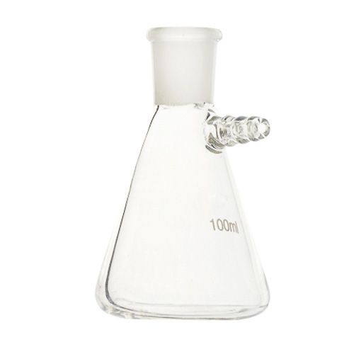 Fiole à vide, forme erlenmeyer, en verre borosilicaté 3.3, LAB-ONLINE® avec olive verre