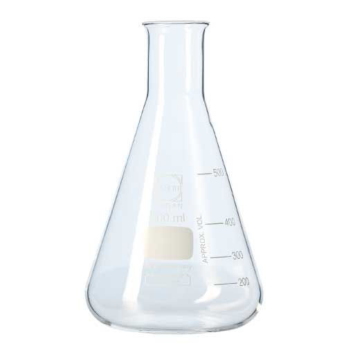 Fiole erlenmeyer à col etroit, avec graduations blanches, DURAN®