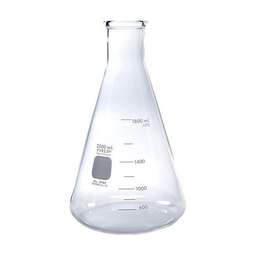 Fiole erlenmeyer col étroit, graduée, PYREX® - usage intensif