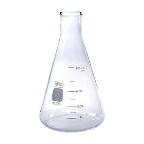 Erlenmeyer gradué 500 ml en verre Pyrex, col étroit, à usage intensif -  Matériel de laboratoire