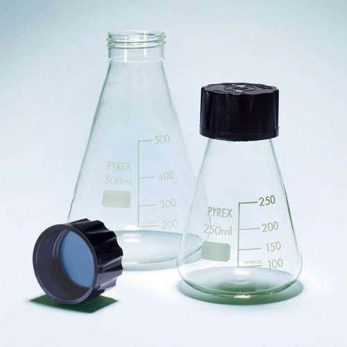 Fiole erlenmeyer conique gradué, avec capuchon SVL, PYREX®