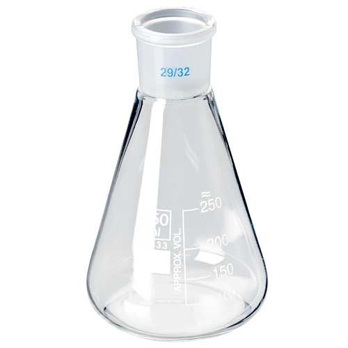 Fiole erlenmeyer rodée, graduée - gamme économique