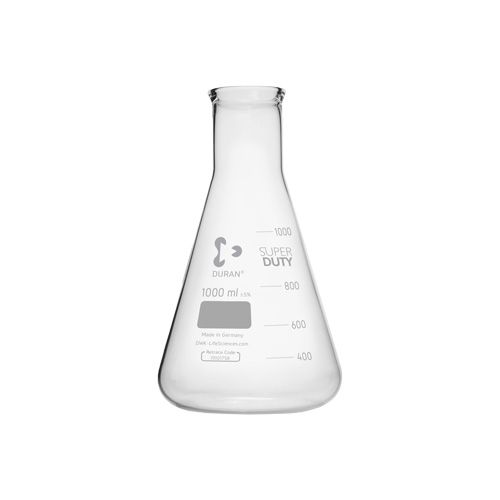 Fiole Erlenmeyer SUPER DUTY, à col large, gradué, DURAN® - usage intensif