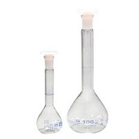 Fiole jaugée, classe A, LAB-ONLINE®, rodé, avec bouchon PE