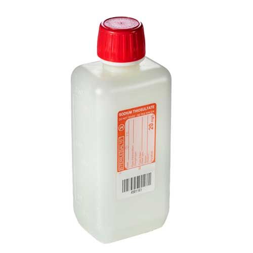 Flacon 250 ml carré, sodium thio 5mg