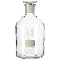 Flacon à col étroit, en verre DURAN®, avec bouchon à tête plate