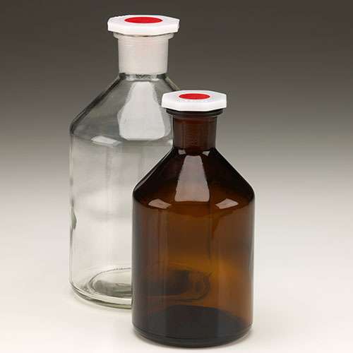 Flacon à réactifs en verre sodocalcique ambré, MBL®