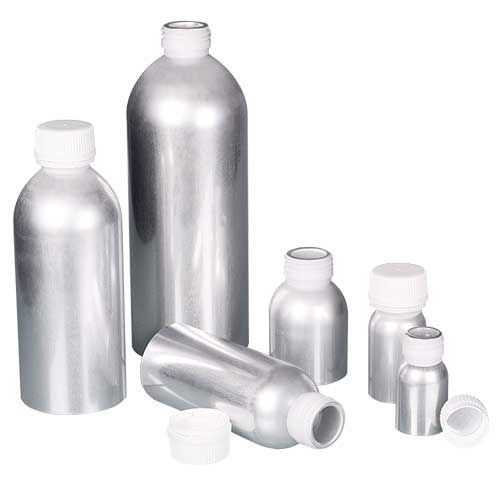 Flacon aluminium, avec bouchon à vis