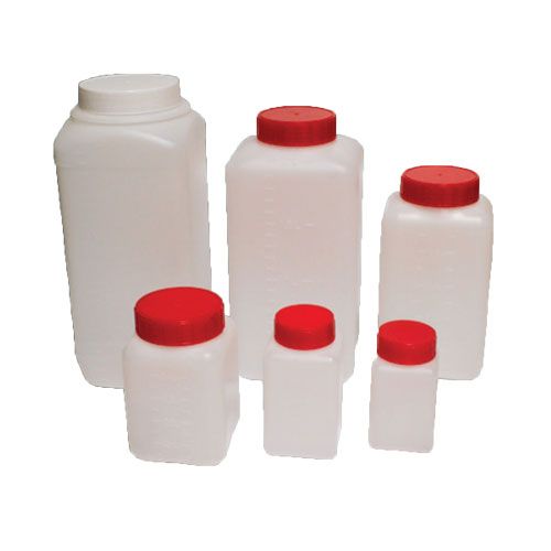 Flacon carré, 500ml, PEHD, large ouverture, GOSSELIN®