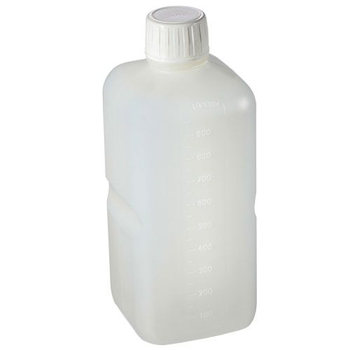 Flacon carré en HDPE graduée, à col étroit, GOSSELIN®, avec bouchon
