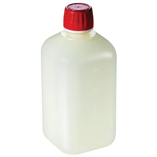 Flacon carrée graduée PEHD, col étroit, GOSSELIN®