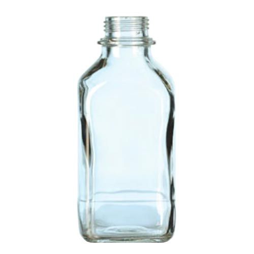 Flacon de laboratoire carré en verre sodocalcique, sans bouchon