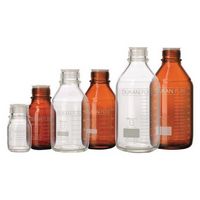 Flacon de laboratoire en verre brun, DURAN PURE, avec capuchon de protection anti-poussière GL45