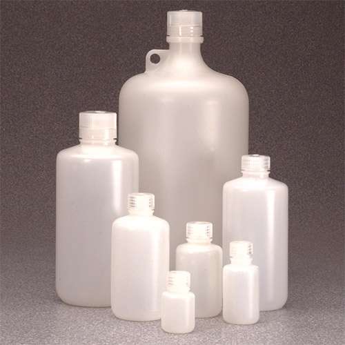 Flacon en PEHD, rond, passport IP2, col étroit, NALGENE®